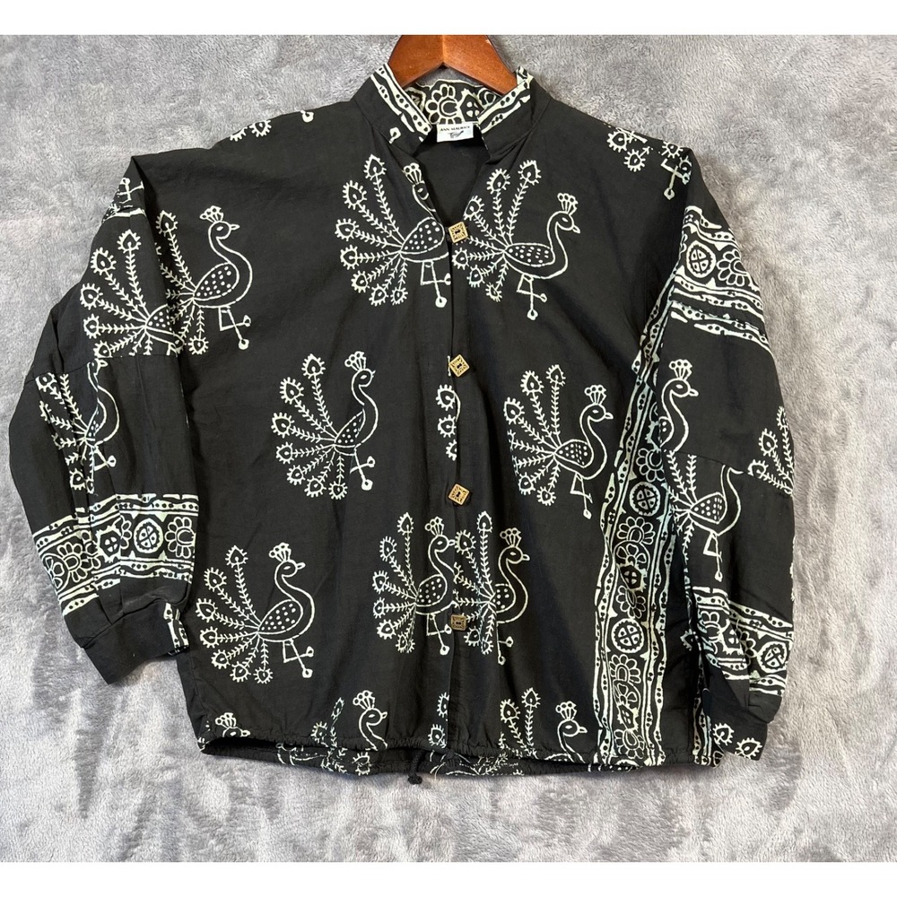 Vintage Ann Maurice San Francisco Jacket Peacock Button Front Jacket OS
